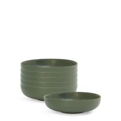 Hue Pasta Bowls 20 X 5.5cm - Set Of 6 - Kelp