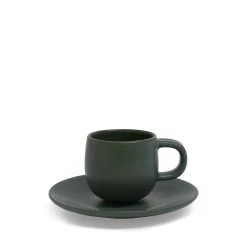 Hue Espresso Cup & Saucer 85mL - Kelp