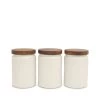 Industry Canisters 10 X 15cm - Set Of 3 - Stone