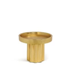 Trad Pillar Candle Holder 8 X 6cm - Gold