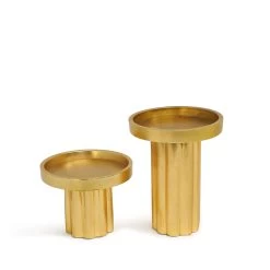 Trad Pillar Candle Holder 8 X 6cm - Gold -Kitchen Sale Store images 2F56544 3 bd1d36b5 6fd8 4616 b375 559964a09188