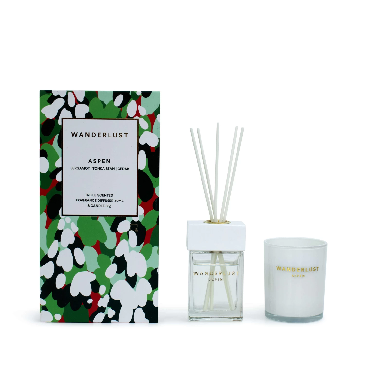 Wanderlust Candle & Diffuser Gift Pack - 2 Piece - Aspen 2 Wanderlust Candle & Diffuser Gift Pack - 2 Piece - Aspen - Image 2