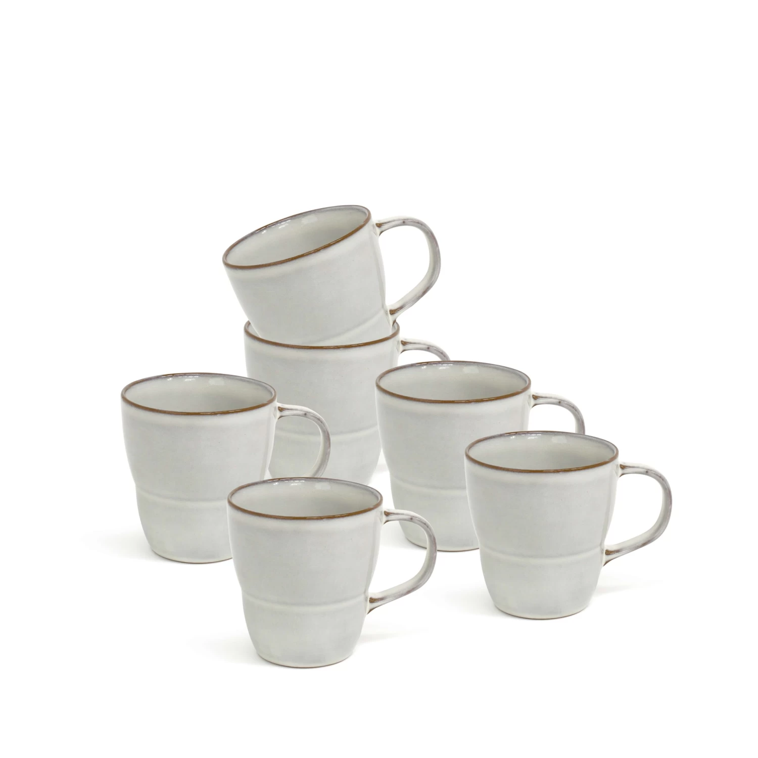 Clover Mugs 345mL - Set Of 6 - Natural 1 Clover Mugs 345mL - Set Of 6 - Natural