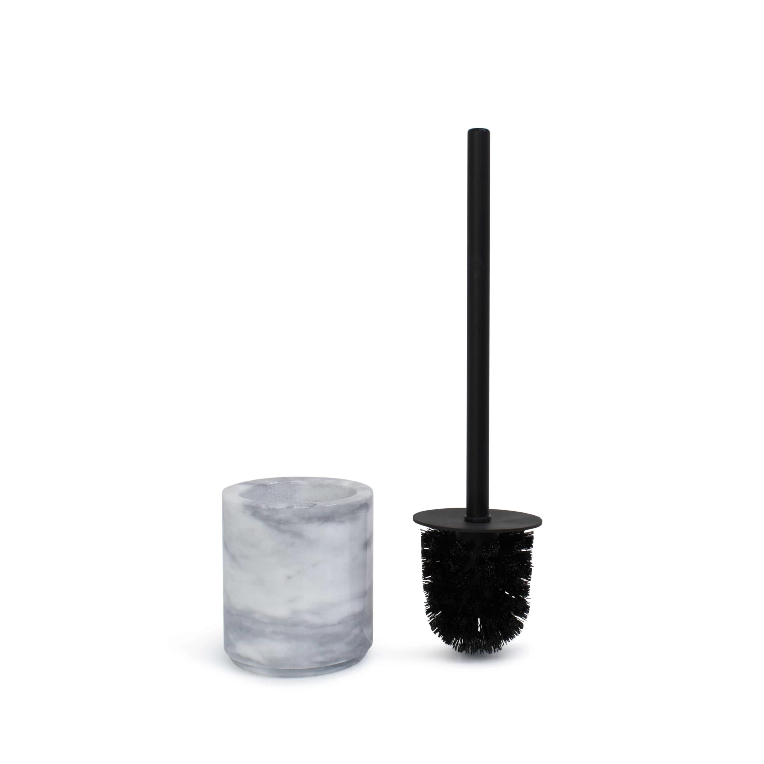 Apollo Toilet Brush Holder 9.5 X 36cm - White Marble 2 Apollo Toilet Brush Holder 9.5 X 36cm - White Marble - Image 2