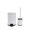 Logan Bin & Toilet Brush - Set Of 2 - White
