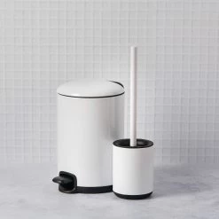 Logan Bin & Toilet Brush - Set Of 2 - White 9 Logan Bin & Toilet Brush - Set Of 2 - White -Kitchen Sale Store images 2F57082 9