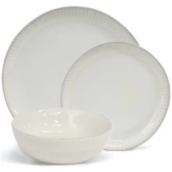 Bonnie 12 Piece Dinner Set - Stone