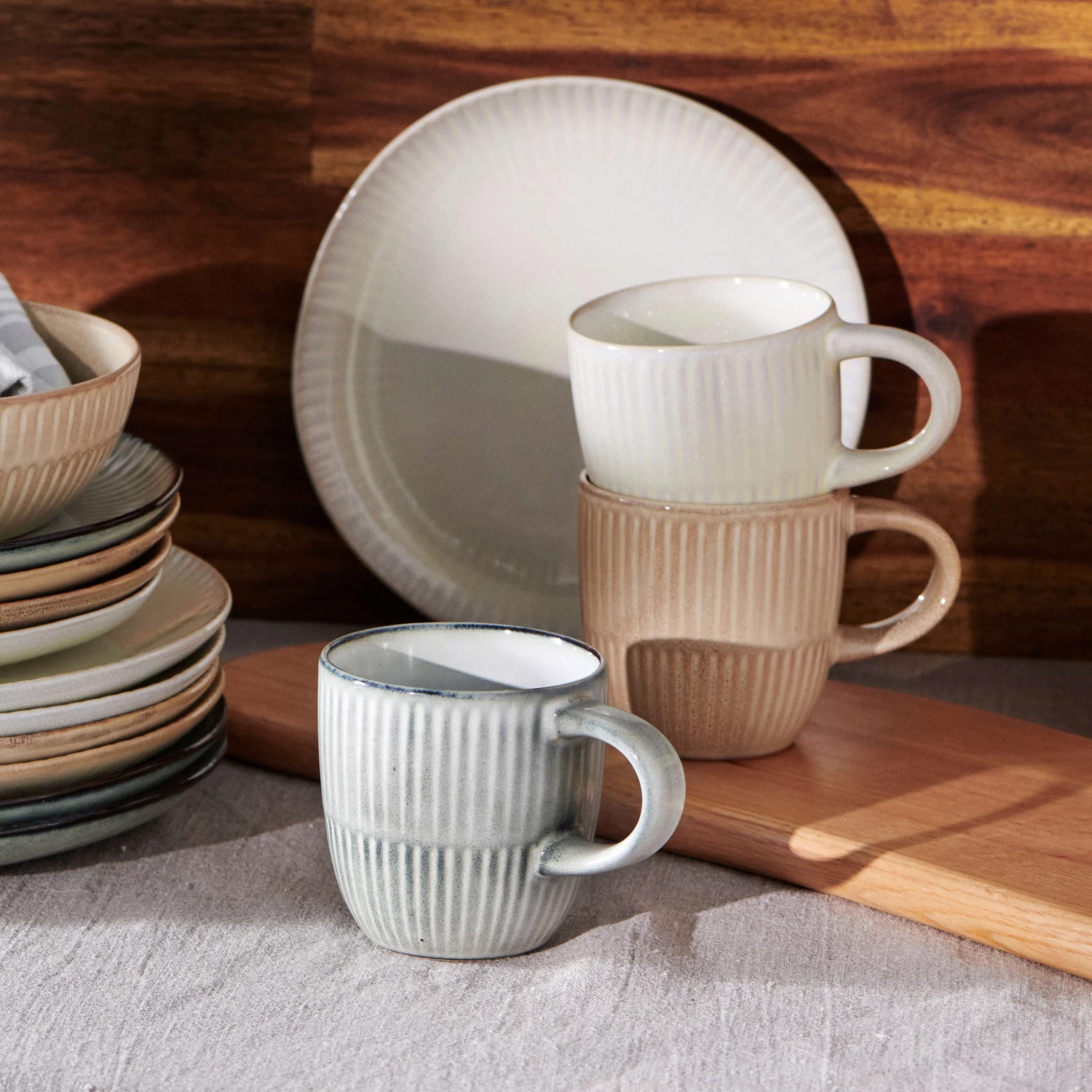 Bonnie Mugs 350mL - Set Of 4 - Stone 5 Bonnie Mugs 350mL - Set Of 4 - Stone - Image 5