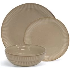 Bonnie 12 Piece Dinner Set - Sand