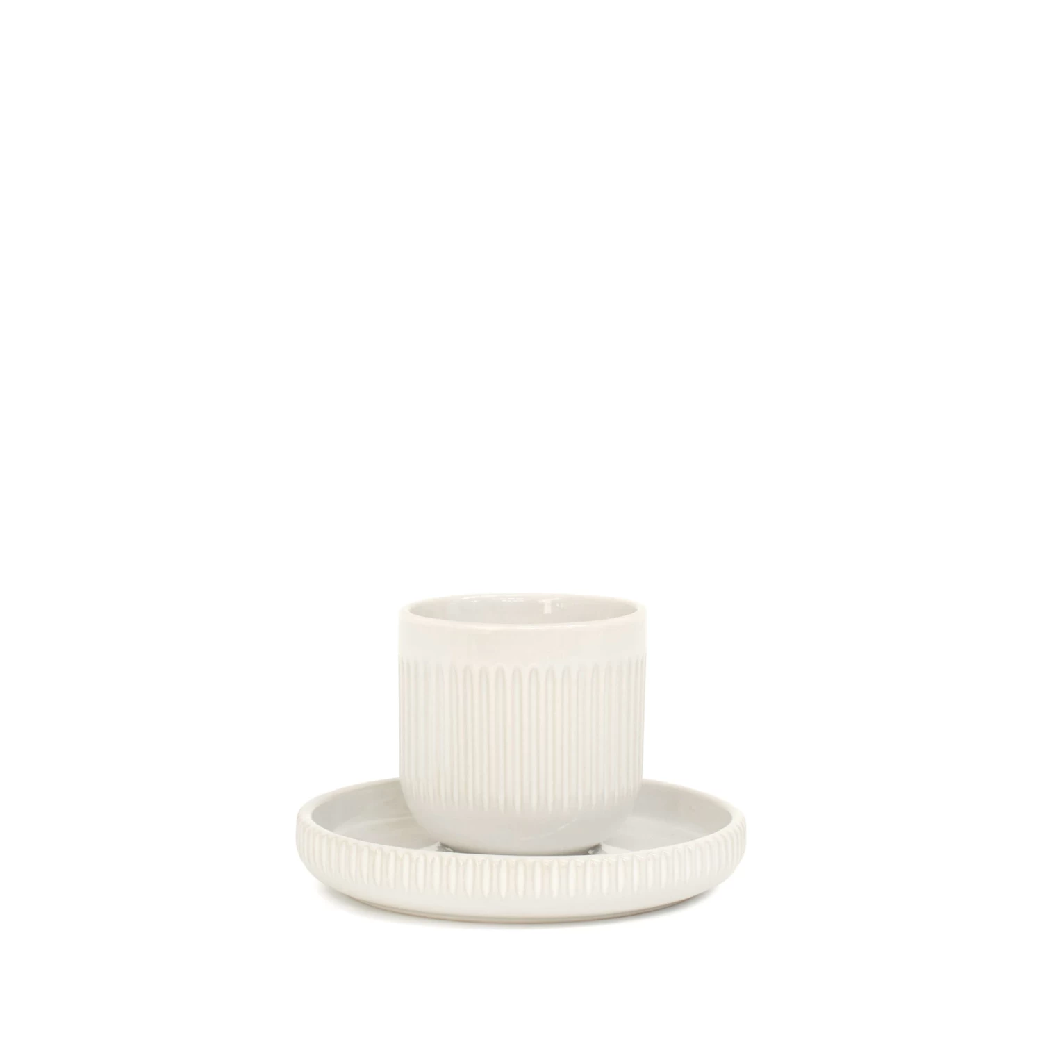 Brae Espresso Cups & Saucers 100mL - Set Of 4 - White 2 Brae Espresso Cups & Saucers 100mL - Set Of 4 - White - Image 2