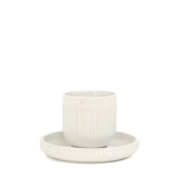 Brae Espresso Cup & Saucer 100mL - White