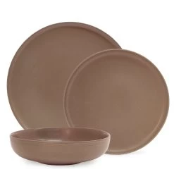 Hue 12 Piece Dinner Set - Truffle