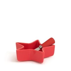 Kringle Star Bowl & Spreader - Set Of 2 - Red