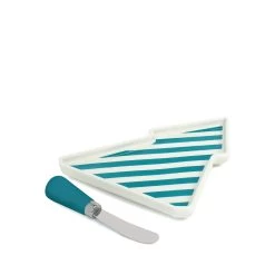 Kringle Tree Plate & Spreader - Set Of 2 - Green Stripe -Kitchen Sale Store images 2F57376 3
