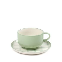 Tessa Tea Cup & Saucer 250mL - Sage