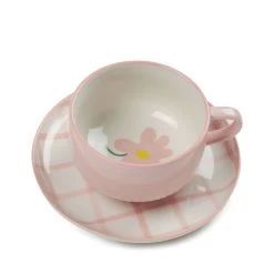 Tessa Tea Cup & Saucer 250mL - Pink -Kitchen Sale Store images 2F57659 3