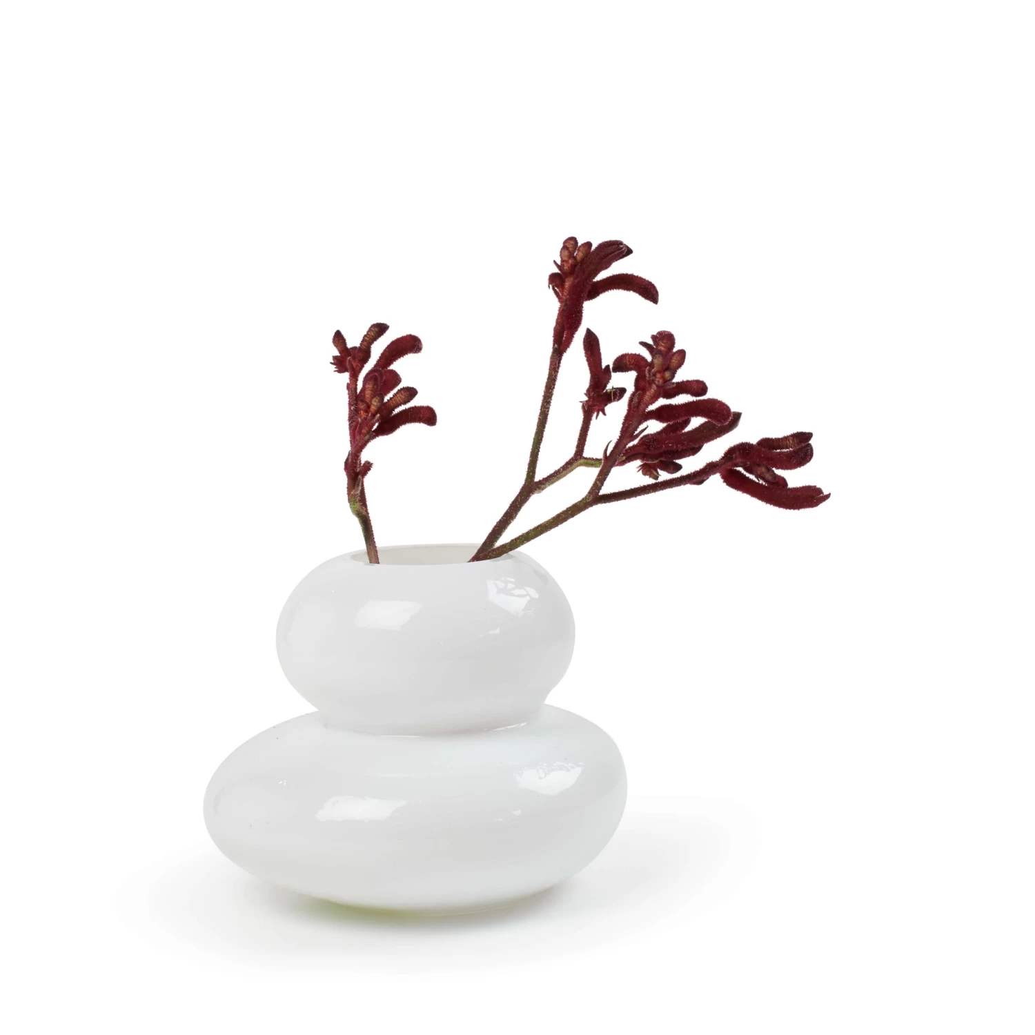 Maya Vase 15.5 X 12.5cm - White 1 Maya Vase 15.5 X 12.5cm - White