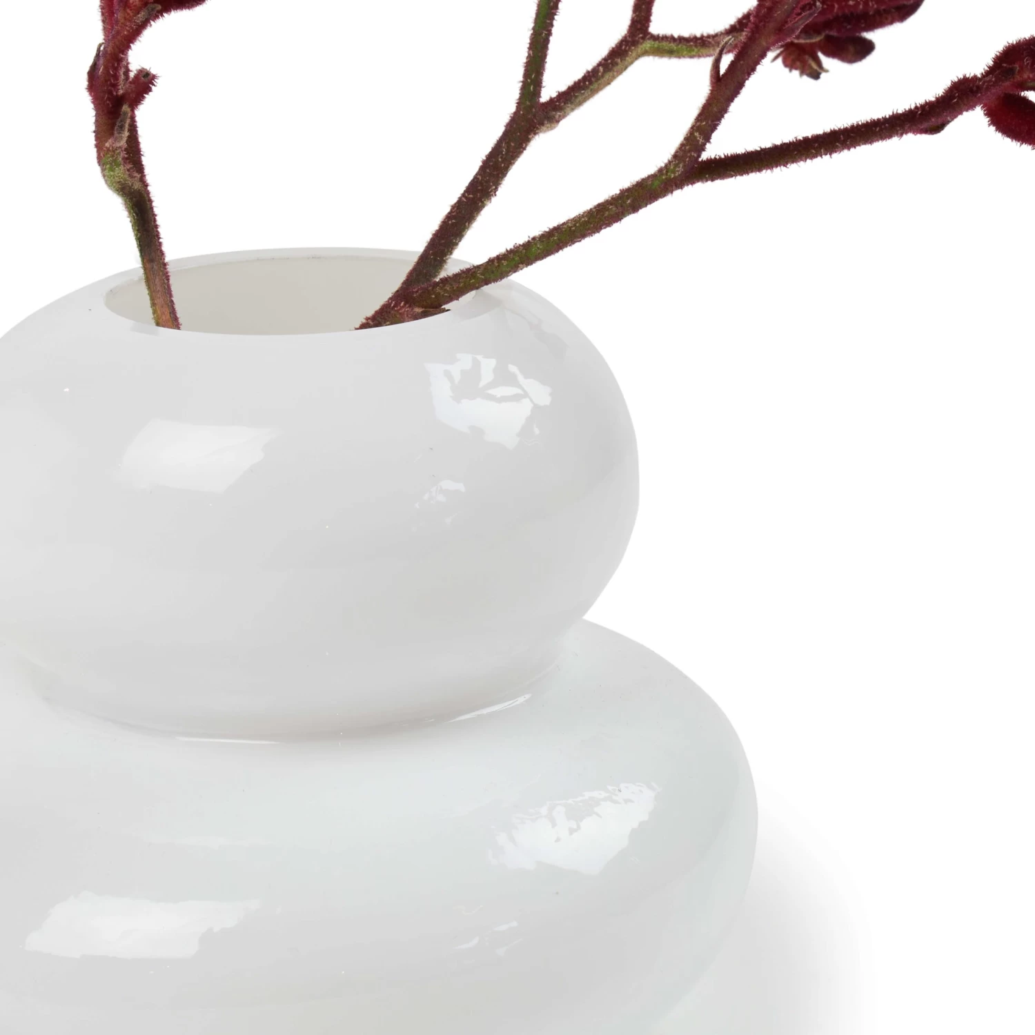 Maya Vase 15.5 X 12.5cm - White 3 Maya Vase 15.5 X 12.5cm - White - Image 3