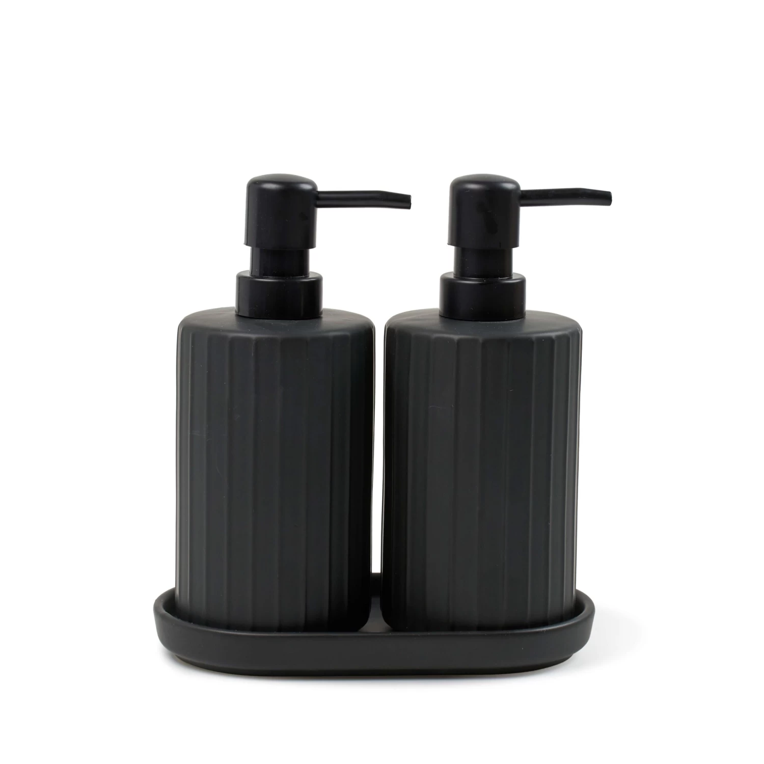 Connor Dispenser & Tray - 3 Piece - Black 1 Connor Dispenser & Tray - 3 Piece - Black